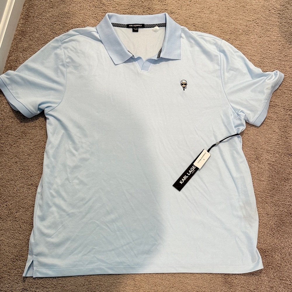 Karl Lagerfeld Sky Blue Polo Shirt